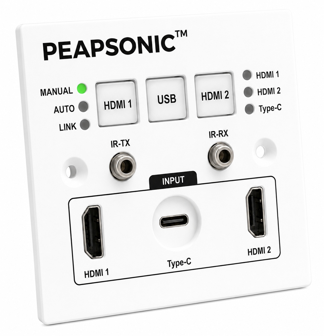 HDMI & USB-C HDBaseT Wall Plate Transmitter